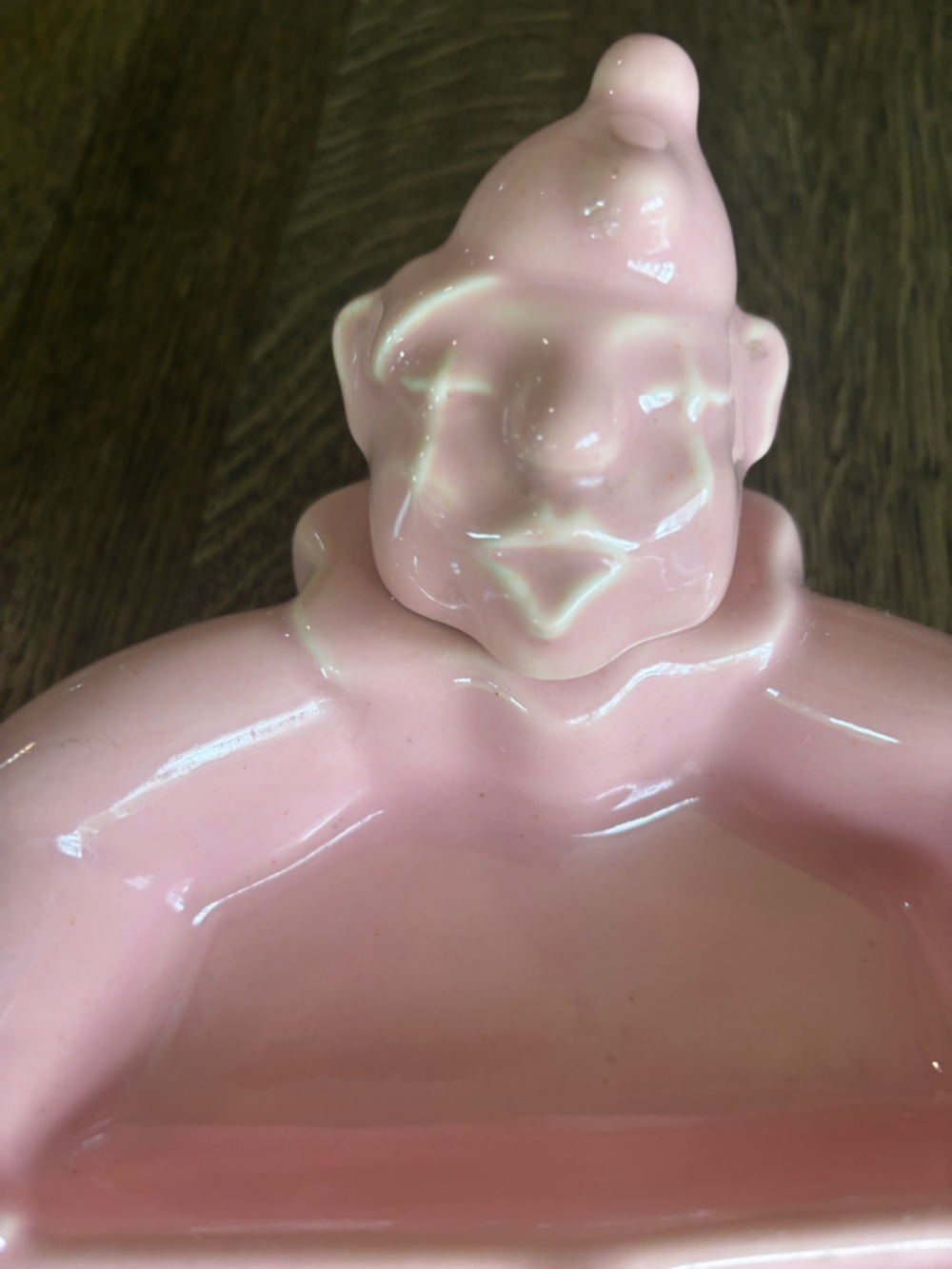 Vintage Hankscraft Pink Clown Baby Food Warmer Dish Divided Bowl - Picture 4 of 4